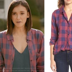 Elena Gilbert plaid top